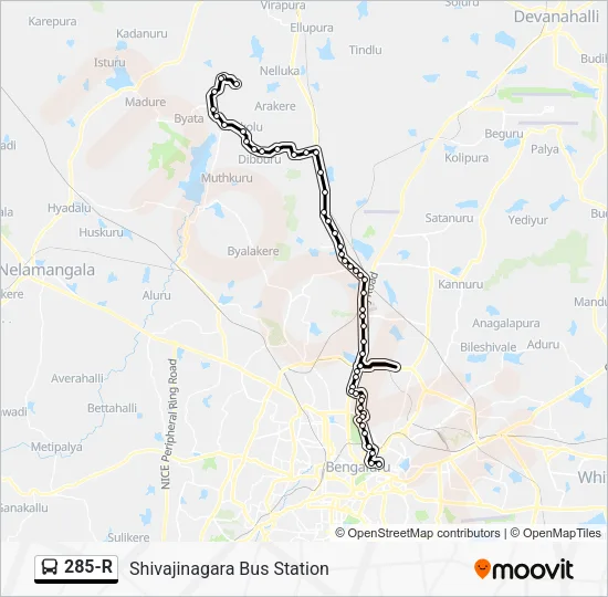 285-R Bus Line Map