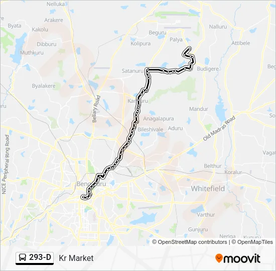 293-D Bus Line Map