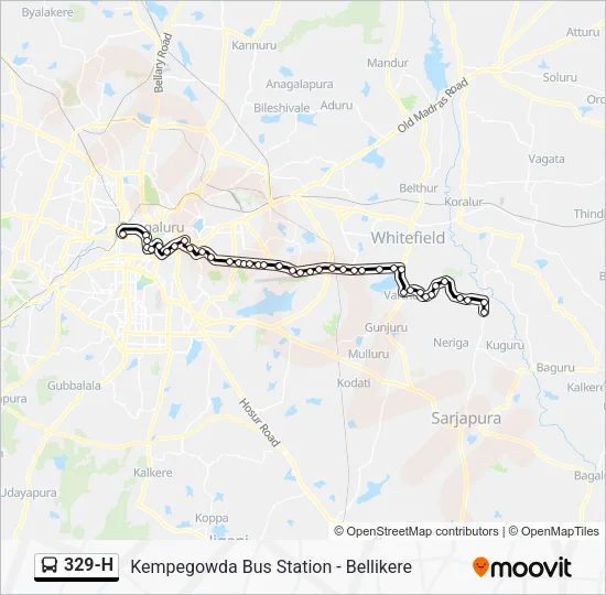 329-H Bus Line Map