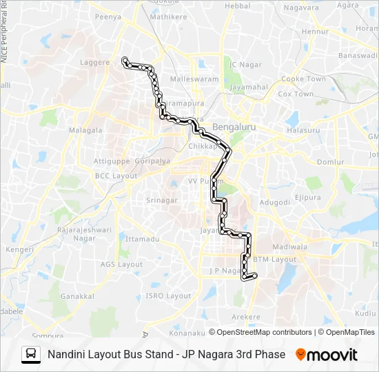 80-A NLO-JP3 Bus Line Map
