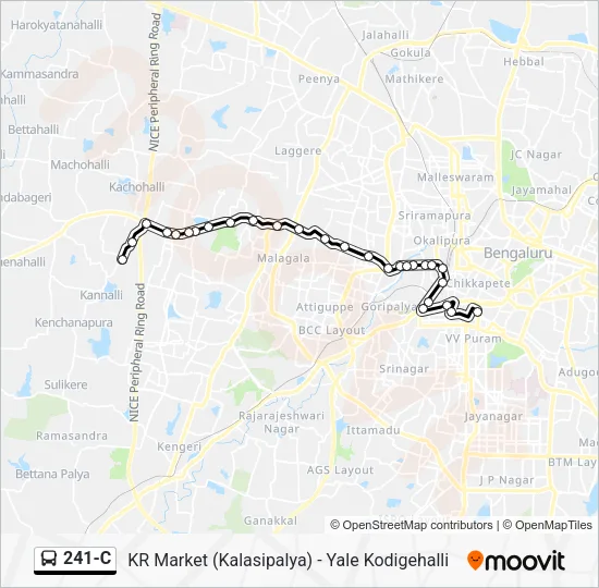 241-C Bus Line Map