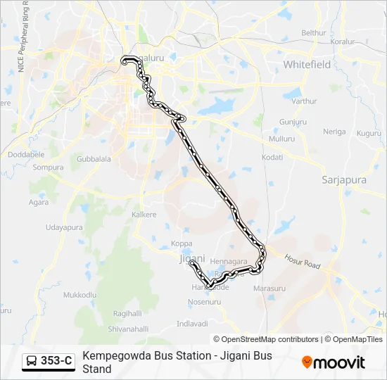 353-C Bus Line Map