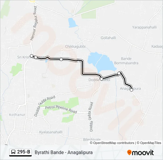 295-B Bus Line Map