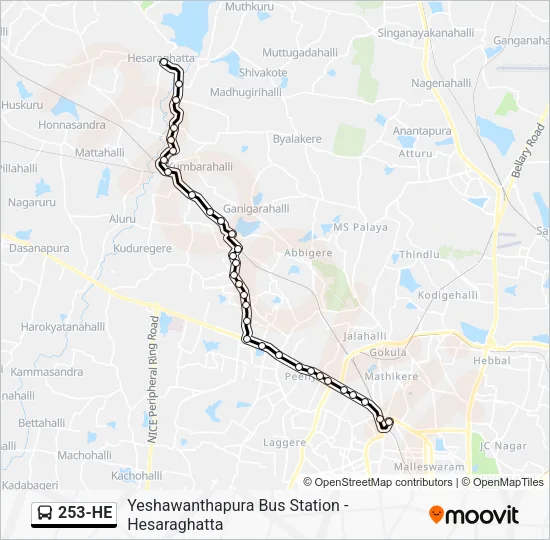 253-HE Bus Line Map