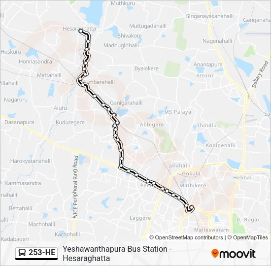 253-HE Bus Line Map