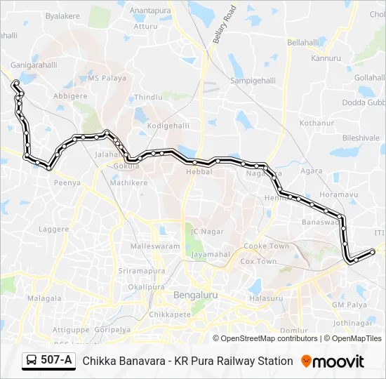 507-A Bus Line Map