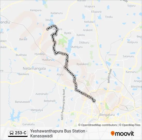 253-C Bus Line Map