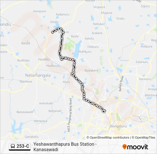 253-C Bus Line Map