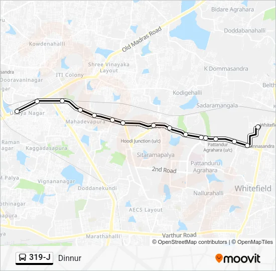 319-J Bus Line Map