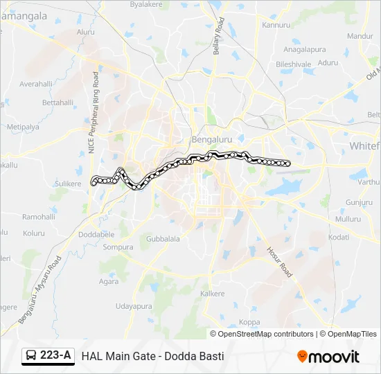 223-A Bus Line Map