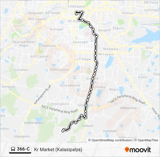 366-C Bus Line Map