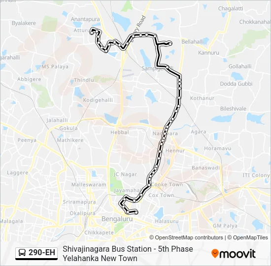 290-EH Bus Line Map