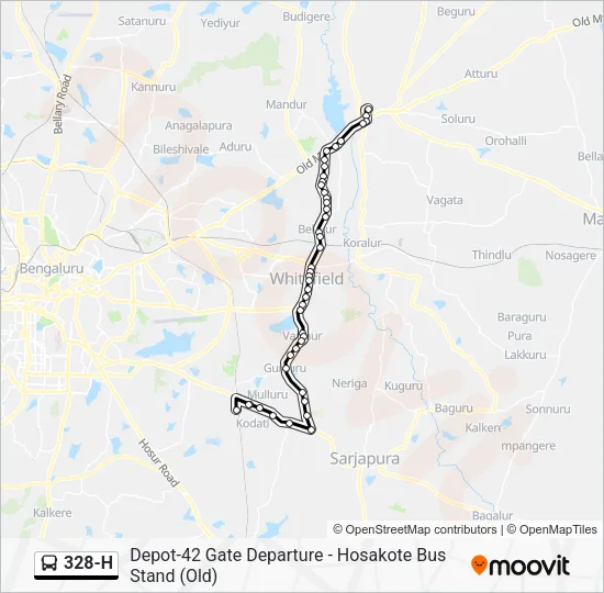 328-H Bus Line Map