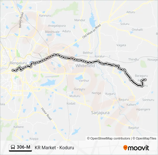 306-M Bus Line Map
