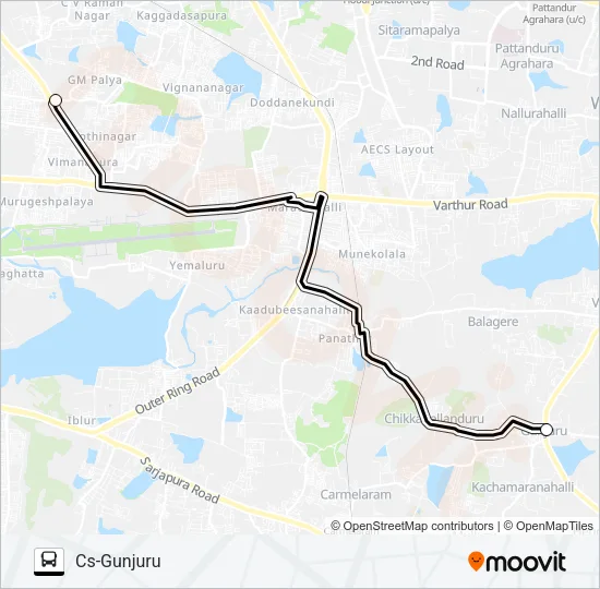 BEML A-1 Bus Line Map