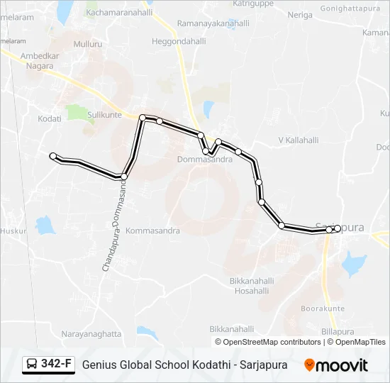 342-F Bus Line Map