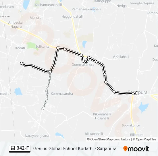 342-F Bus Line Map