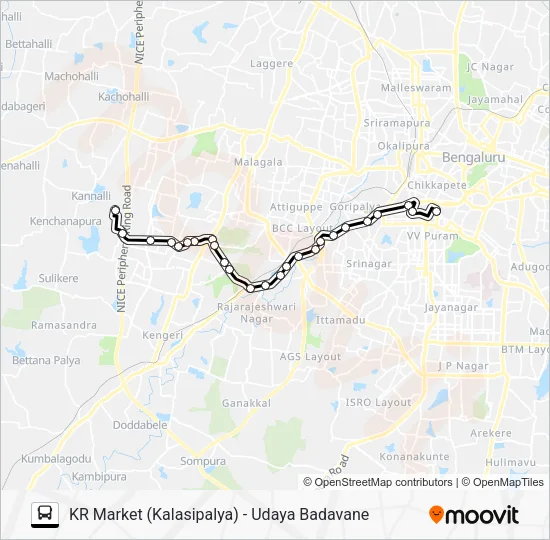 234 KMT-UDB Bus Line Map