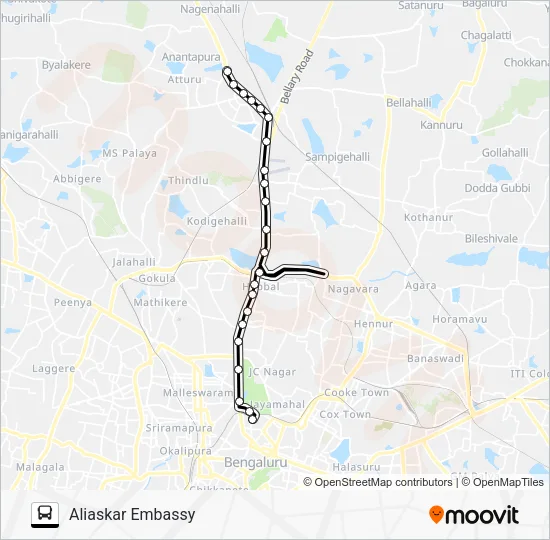 285 PTH-AAE Bus Line Map