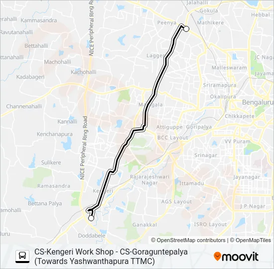 C BUS KWS-1 Bus Line Map