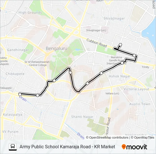 315 ARMY-KMT Bus Line Map