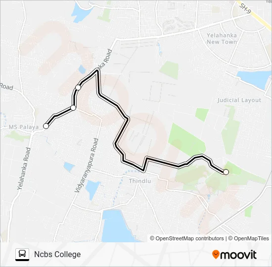 D45G-NCBS Bus Line Map