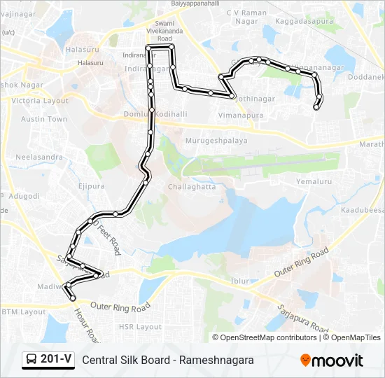 201-V Bus Line Map