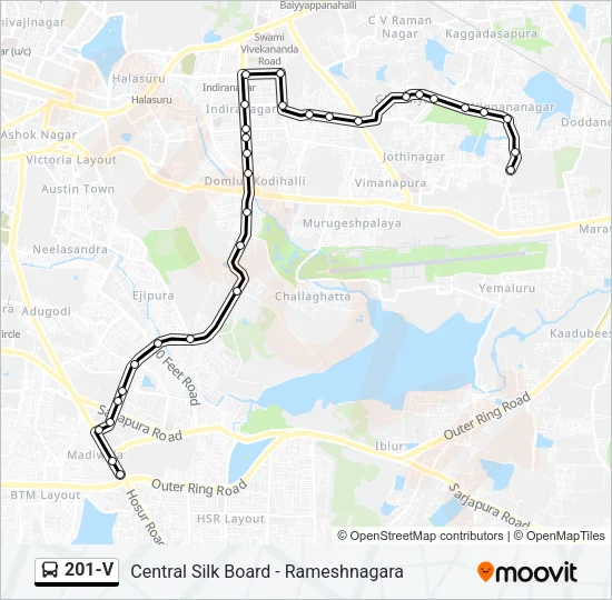 201-V Bus Line Map