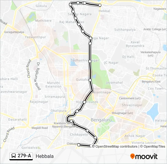 279-A Bus Line Map