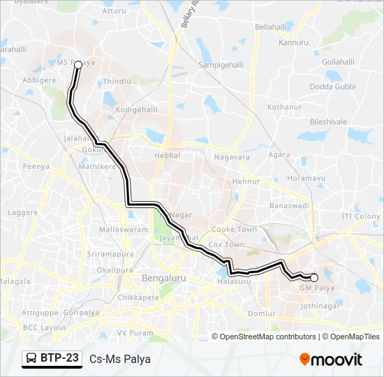 BTP-23 Bus Line Map