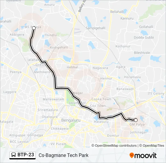 BTP-23 Bus Line Map