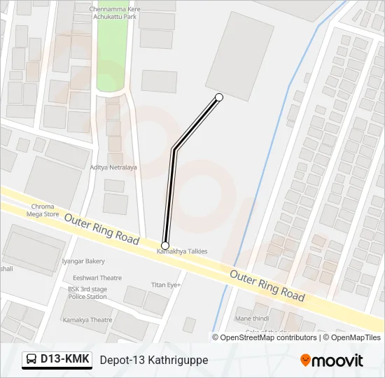 D13-KMK Bus Line Map