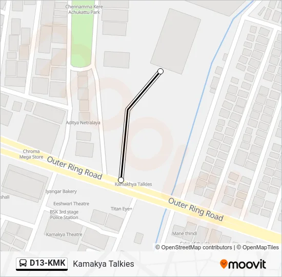 D13-KMK Bus Line Map