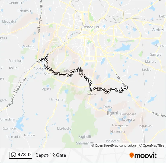 378-D Bus Line Map