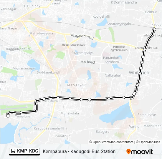 KMP-KDG Bus Line Map
