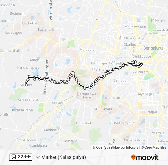 223-F Bus Line Map