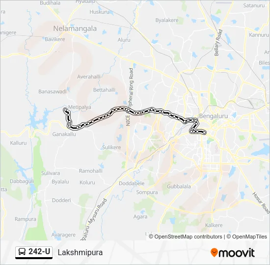 242-U Bus Line Map