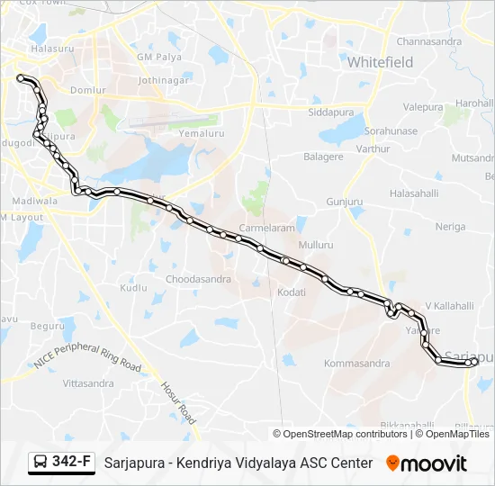 342-F Bus Line Map