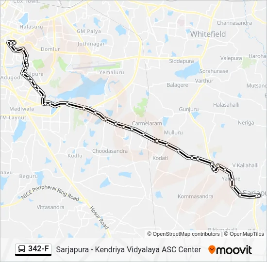 342-F Bus Line Map