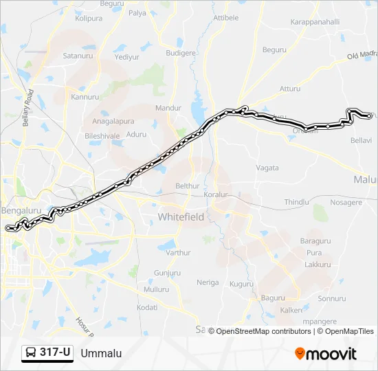 317-U Bus Line Map