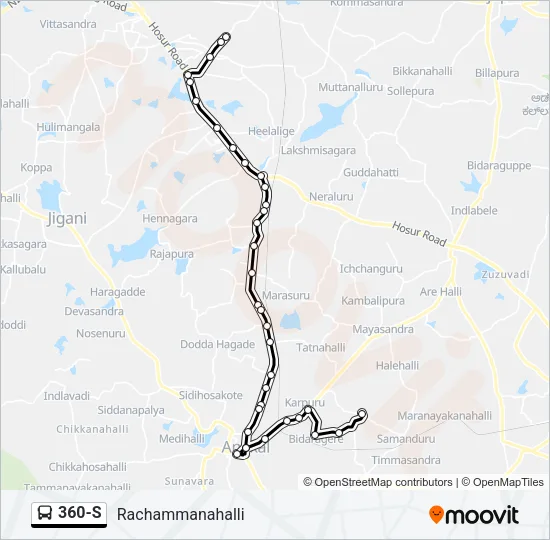360-S Bus Line Map