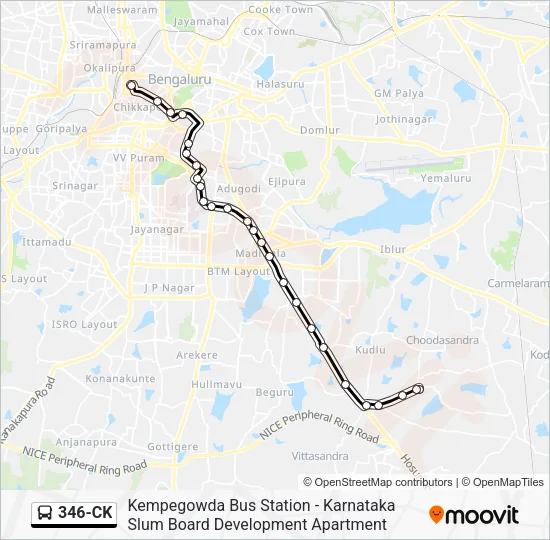 346-CK Bus Line Map