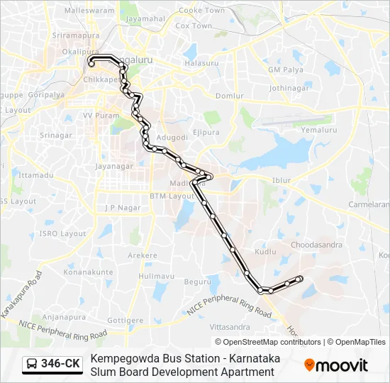 346-CK Bus Line Map