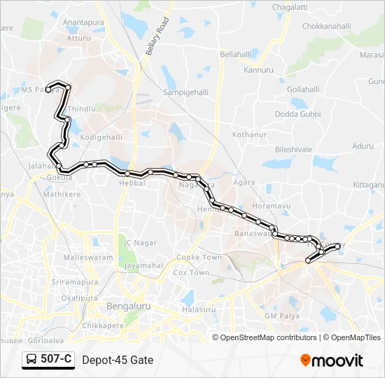 507-C Bus Line Map