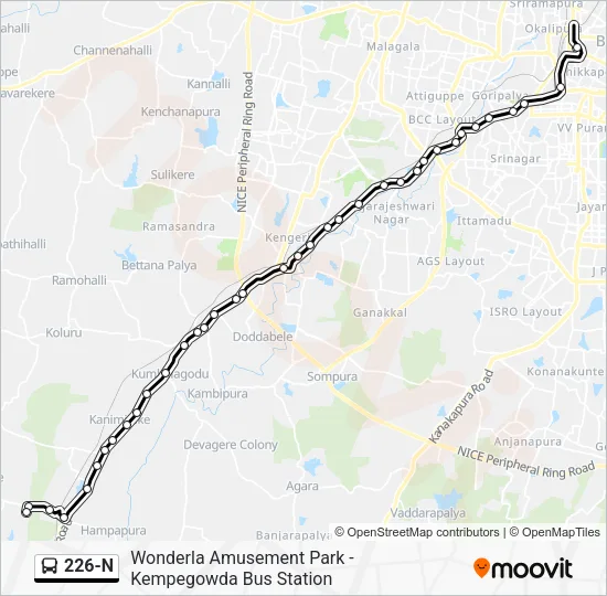 226-N Bus Line Map