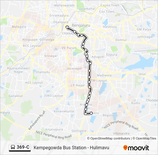 369-C Bus Line Map