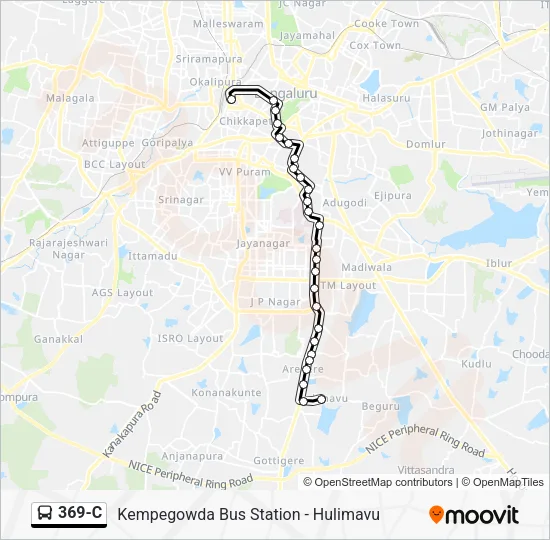 369-C Bus Line Map