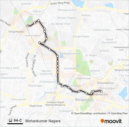 94-C Bus Line Map