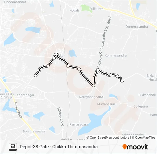 D38G-CKTM Bus Line Map