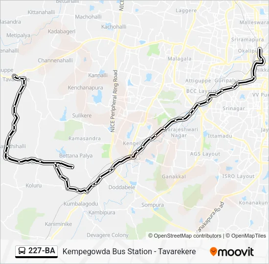 227-BA Bus Line Map